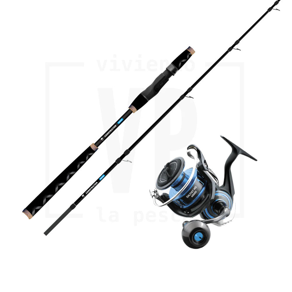 Combo de Spinning Daiwa Saltist MQ y VP Constrictor –