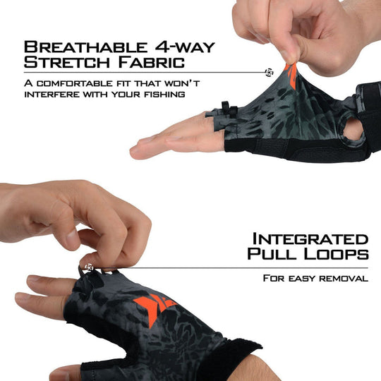 Guantes para Pesca KastKing Gil Raker - Protección Solar y Dedos Libres