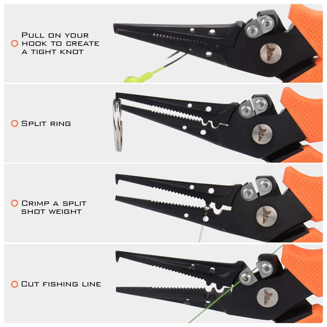 Alicate de Pesca KastKing con Separador de Anillos y Estuche