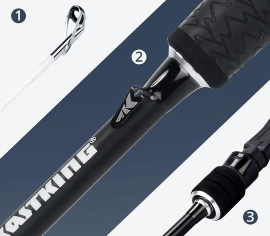 Caña KastKing Crixus con SuperPolymer para Spinning