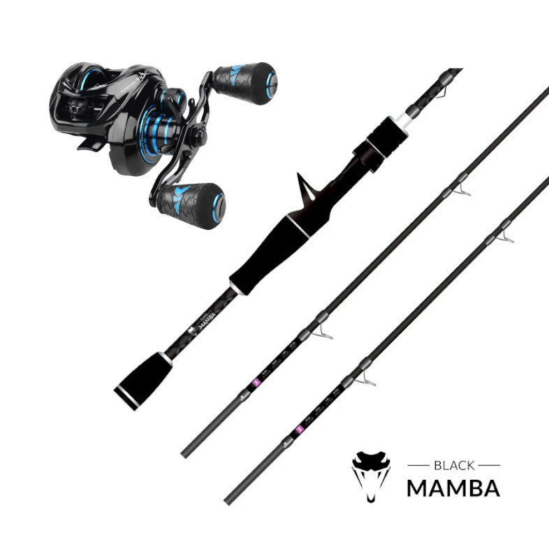Combo de Baitcasting KastKing Crixus Armor-X y Black Mamba