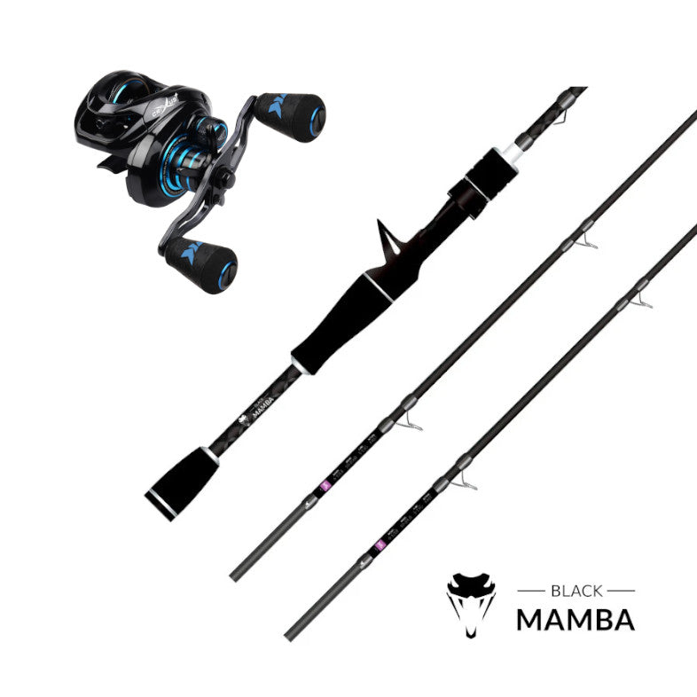 Combo de Baitcasting KastKing Crixus Dark Star y Black Mamba