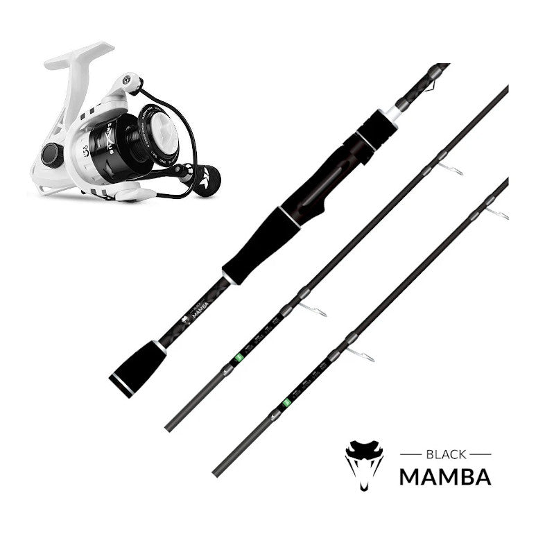 Combo de Spinning Carrete Crixus y Caña Black Mamba