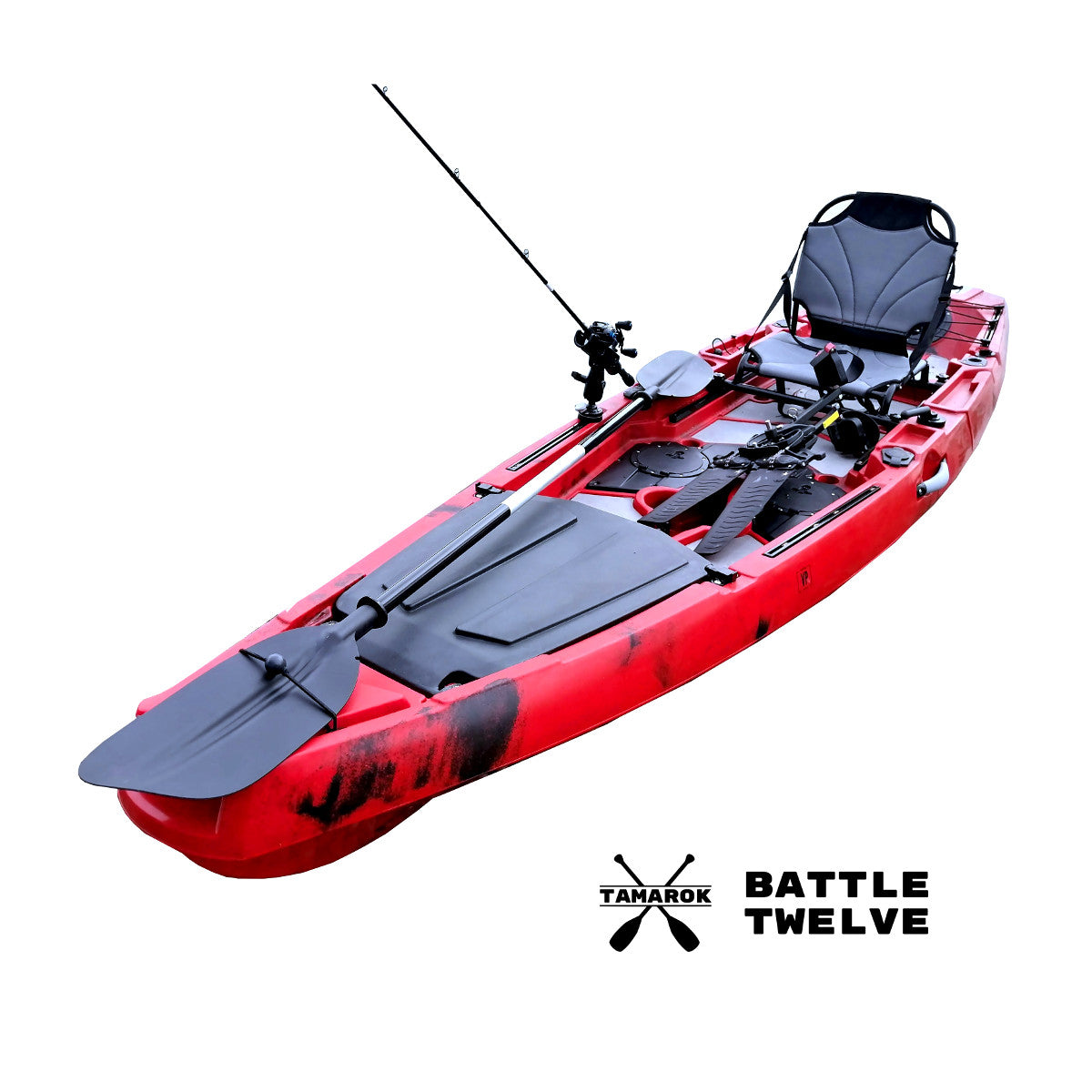 Kayak de Pesca Tamarok Battle Cruiser con Pedales 100% Equipado - 3era Gen