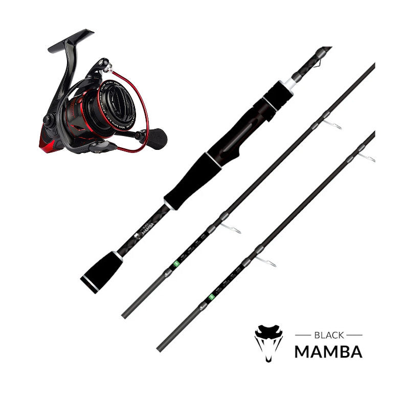 Combo de Spinning Carrete KastKing Sharky III y Caña Black Mamba