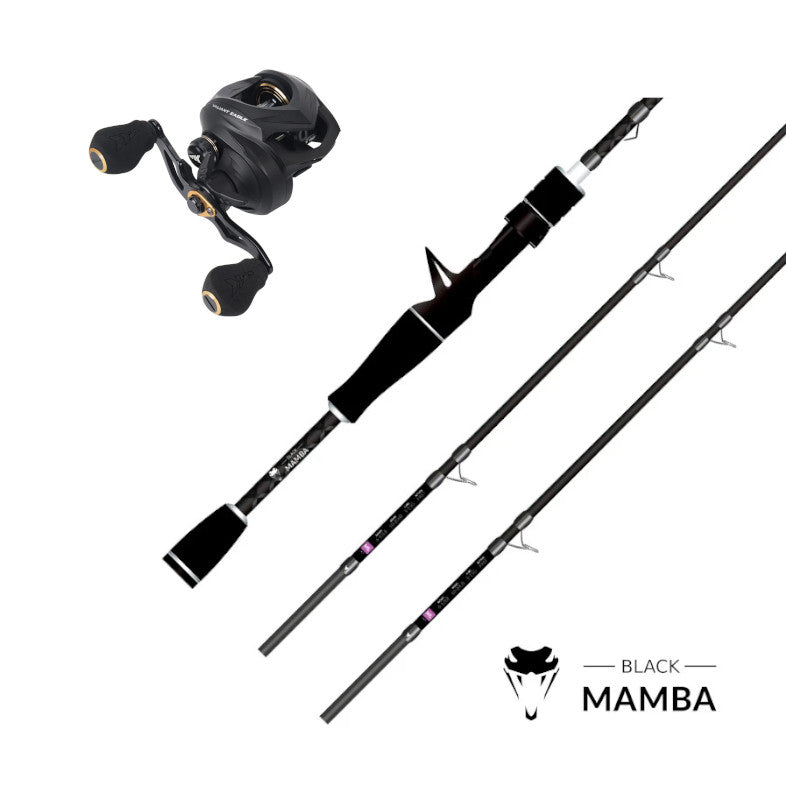 Combo de Baitcasting KastKing Valiant Eagle y Black Mamba