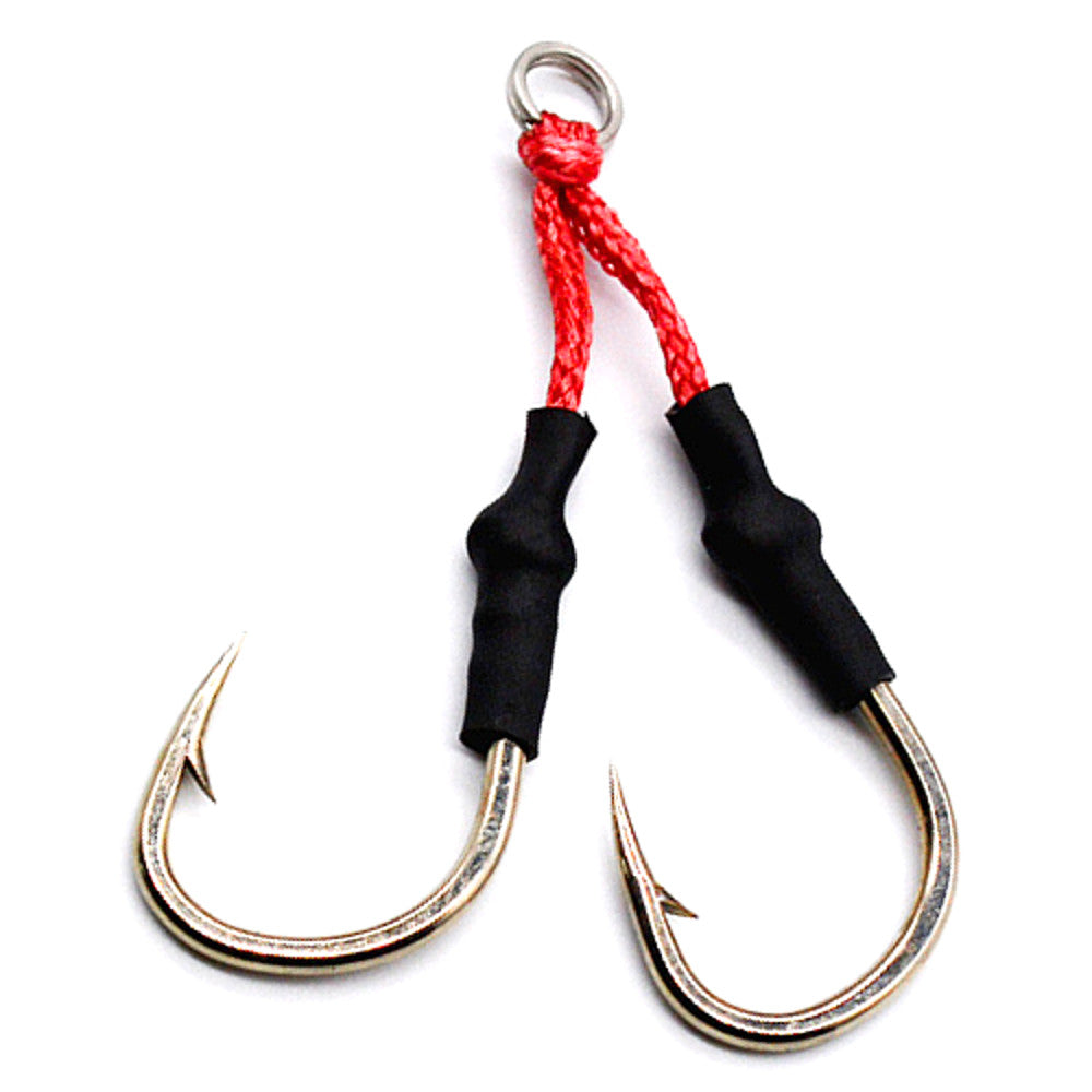 Anzuelos Dobles Para Pesca En Agua Salada - Pack De 20 Unidades | Ideales Para Jigging Lento Y Rápido, Mayor Tasa De Captura