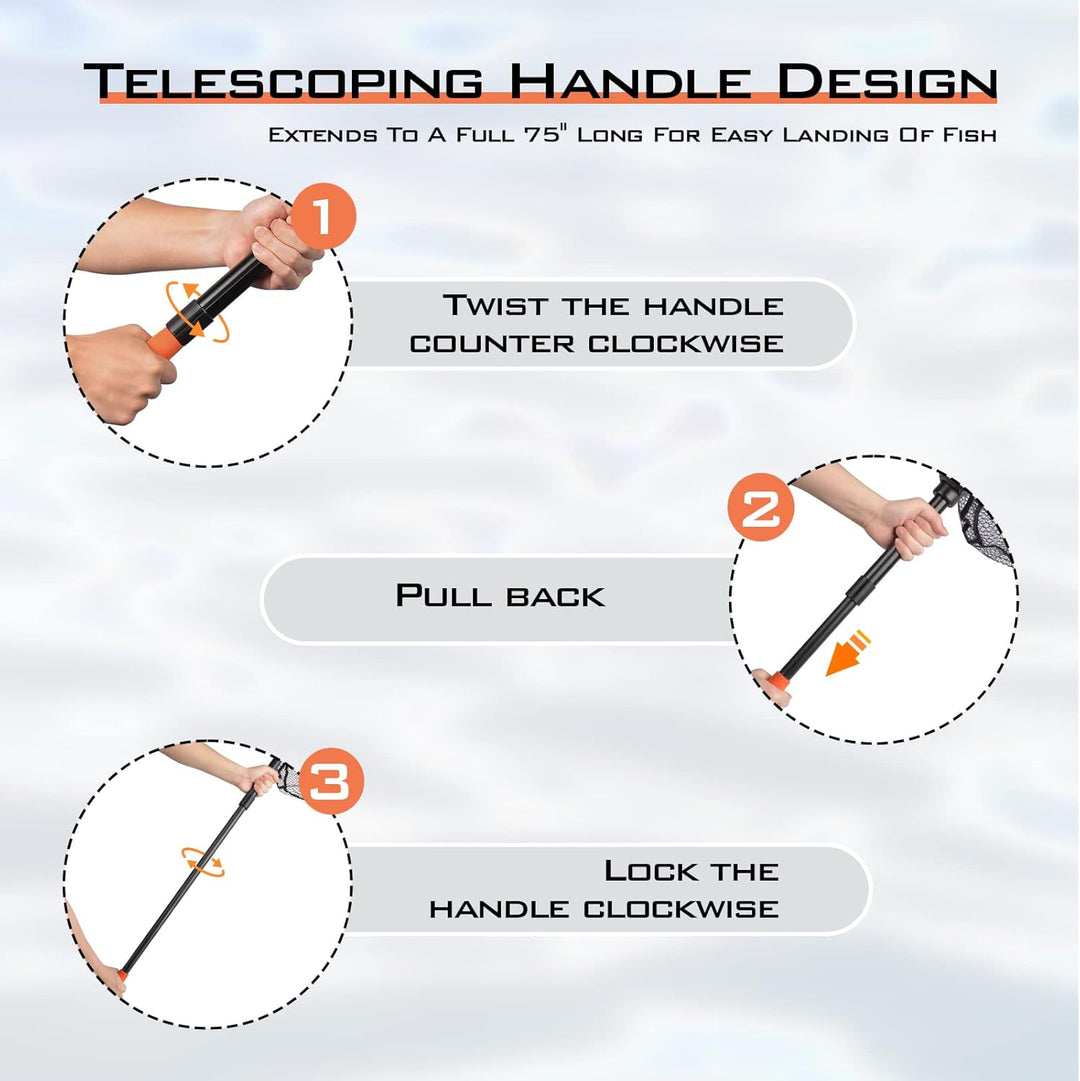 Red de Pesca KastKing Brutus Plegable y Extendible en Aluminio