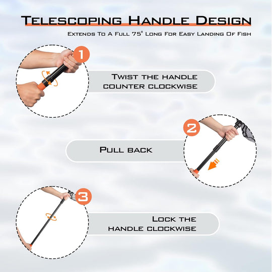 Red de Pesca KastKing Brutus Plegable y Extendible en Aluminio