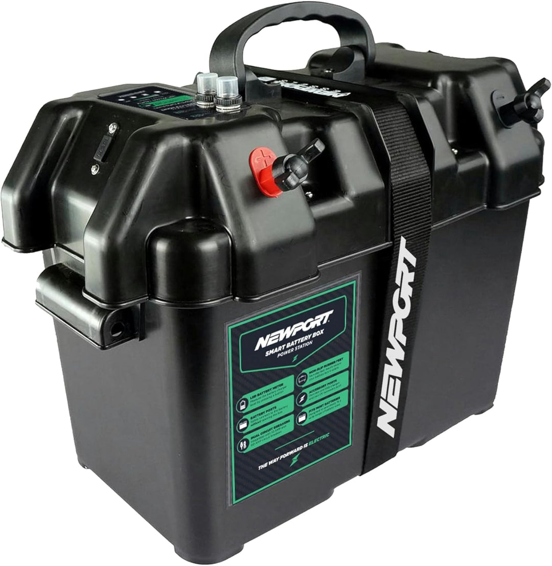 Caja para Batería Newport Vessels con Puerto USB, Cigarro y Breakers - Grupo 24 y 27
