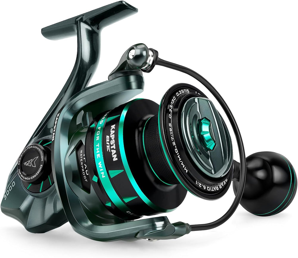 Carrete KastKing Kapstan Elite Spinning Gold y Emerald - Saltwater Ready