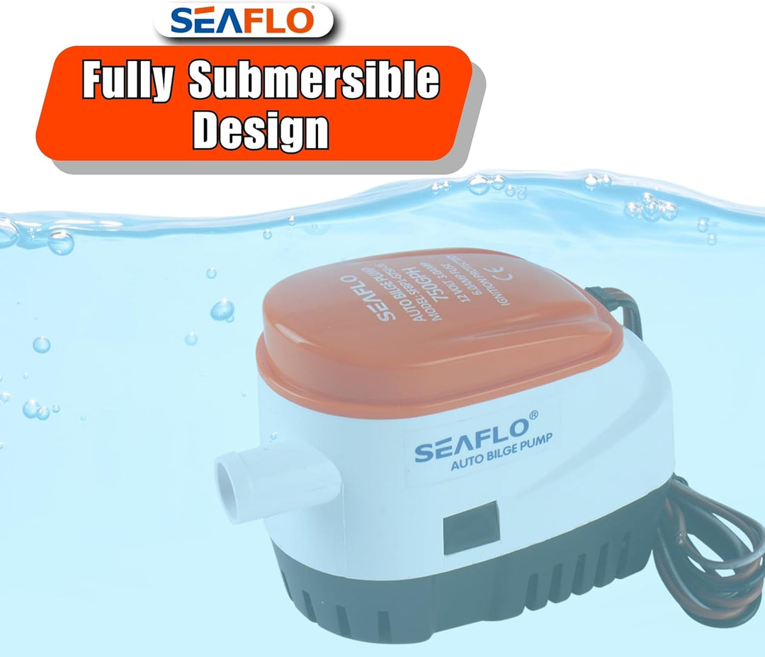 Bomba de Achique Seaflo Manual o Automática 750 GPH en 12V