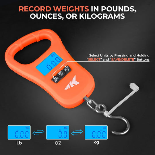 Balanza KastKing ToughTide Compacta y Recargable por USB