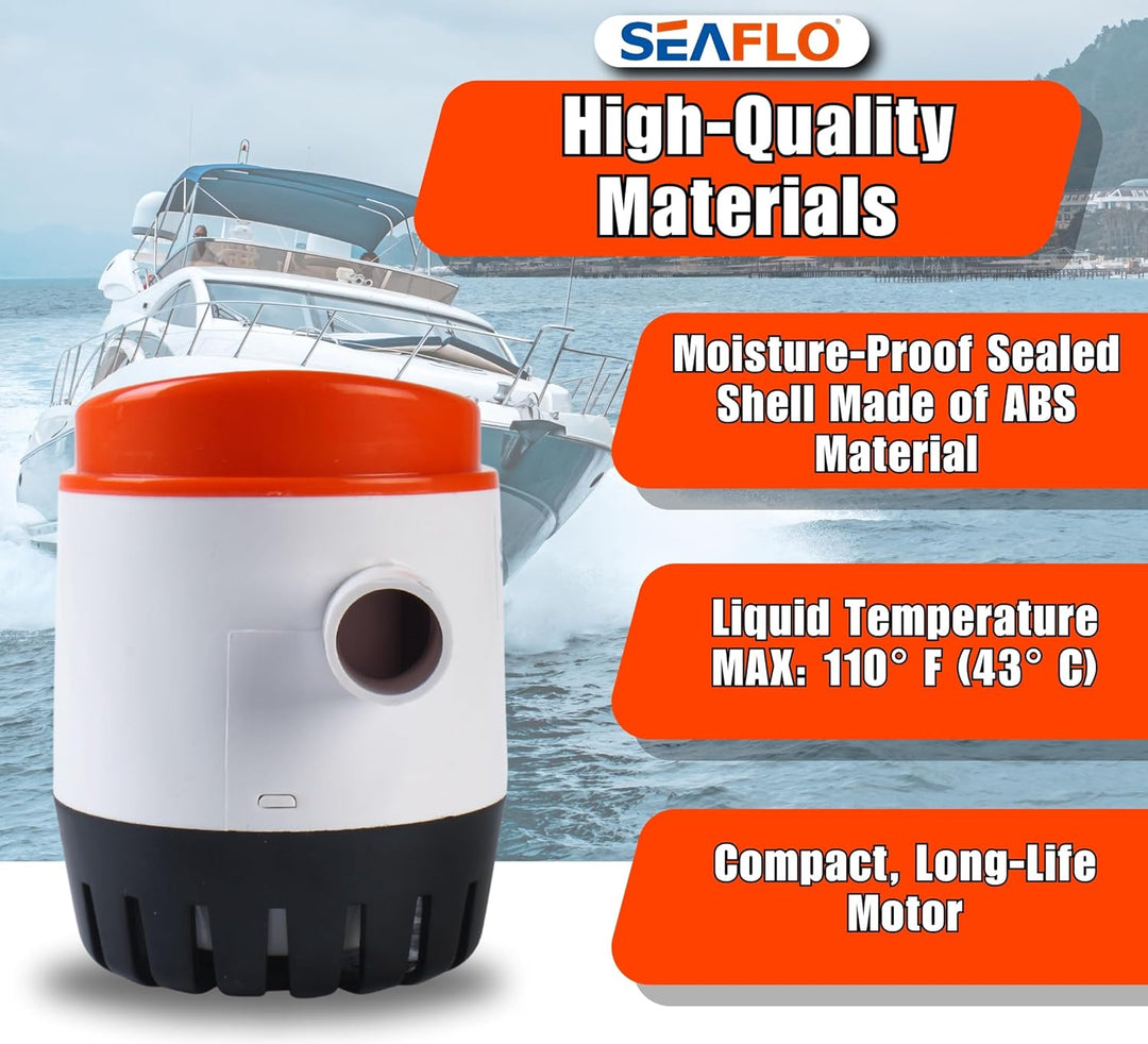 Bomba de Achique Seaflo Manual o Automática 750 GPH en 12V