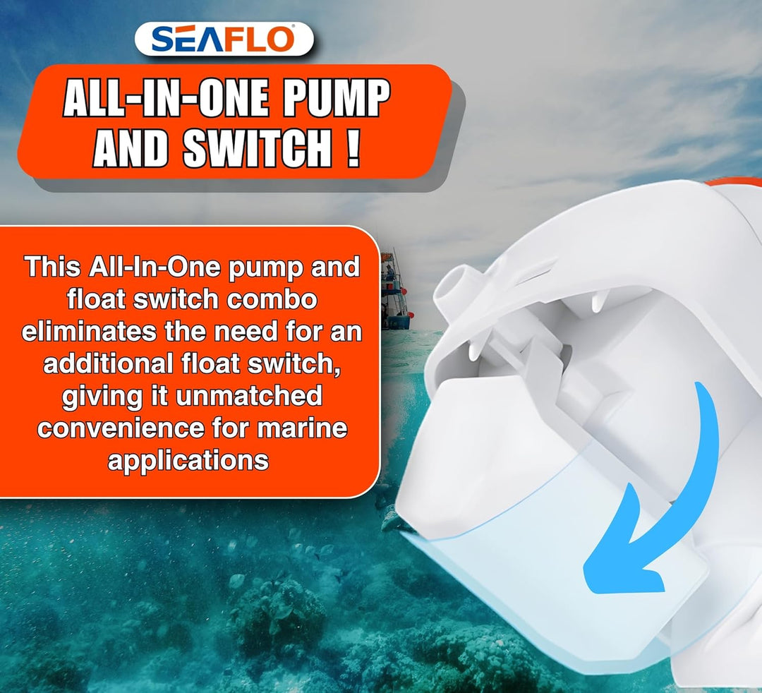 Bomba de Achique Seaflo Manual o Automática 750 GPH en 12V