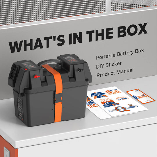 Caja LiTime para Baterías de Litio con Puertos USB, Cigarrera, Voltímetro y Breaker