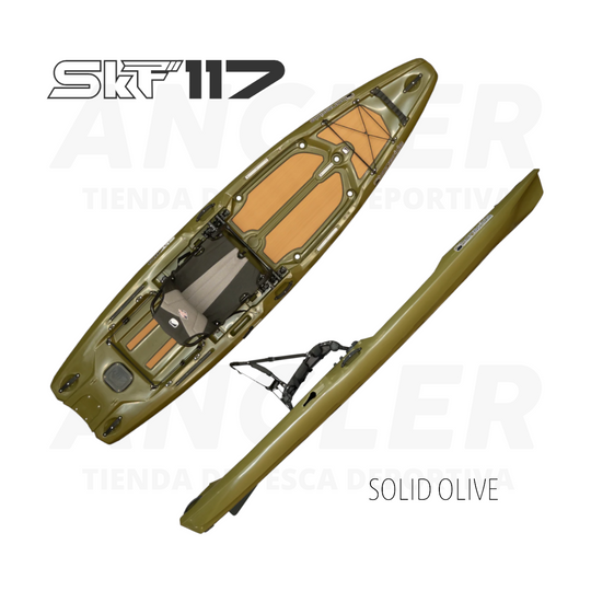 Kayak Bonafide SKY117 para Aguas Calmas con Remo