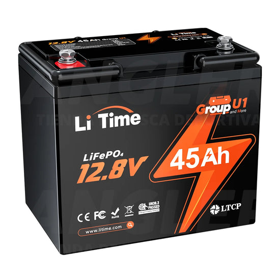 Batería LiTime 12V de 45Ah LiFePo4 para Motor de Trolling, Camping, Panel Solar