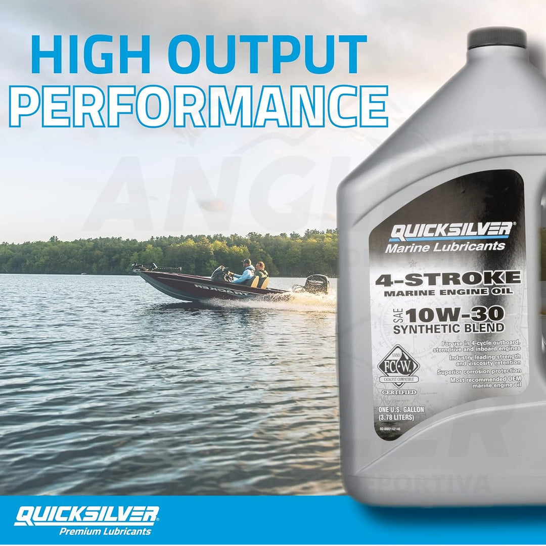 Aceite Quicksilver Marine Synthetic para Motor de 4 Tiempos 10W-30