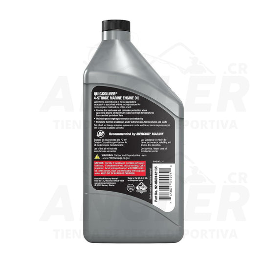 Aceite Quicksilver Marine Synthetic para Motor de 4 Tiempos 10W-30