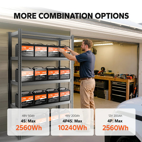 Batería LiTime 12V de 50Ah LiFePo4 para Motor de Trolling, Camping, Panel Solar