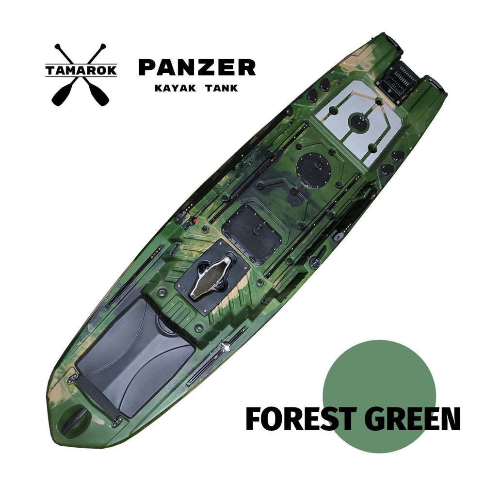 Kayak de Pesca Tamarok Panzer Tank con Pedales y Propulsión a Motor - 2da Gen