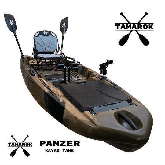 Kayak de Pesca Tamarok Panzer Tank con Pedales y Propulsión a Motor - 2da Gen