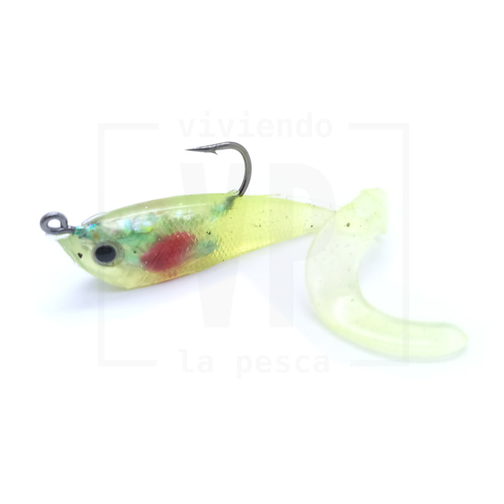 Señuelo Suave Plomado Long Tail Shad 9cm/10g - 2 unidades