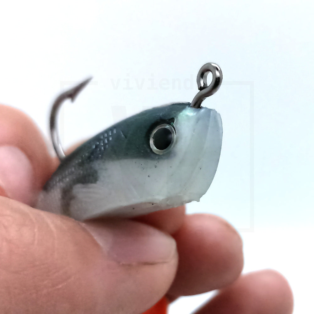 Señuelo Suave Plomado Long Tail Shad 9cm/10g - 2 unidades