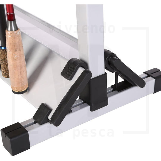 Rack para 12 Cañas de Pescar - Ligero, Portable, Estable y Ajustable