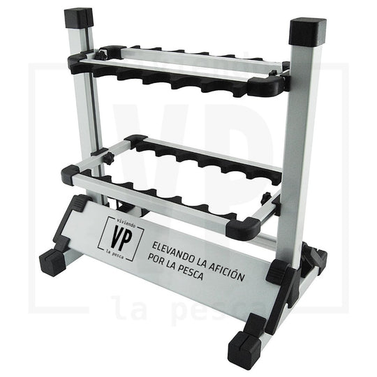 Rack para 12 Cañas de Pescar - Ligero, Portable, Estable y Ajustable