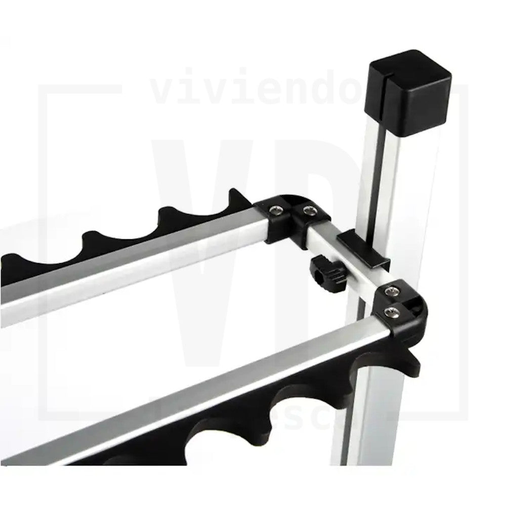 Rack para 24 Cañas de Pescar - Ligero, Portable, Estable y Ajustable