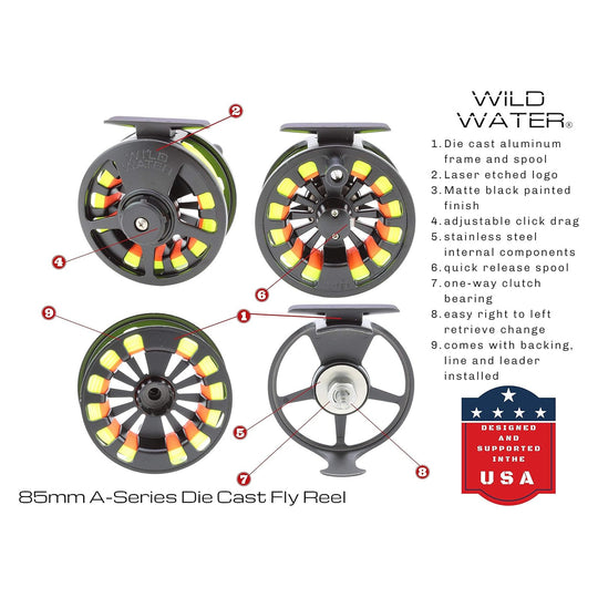 Combo para Fly Fishing Wild Water Deluxe 5/6wt en 9 pies con Moscas y Accesorios