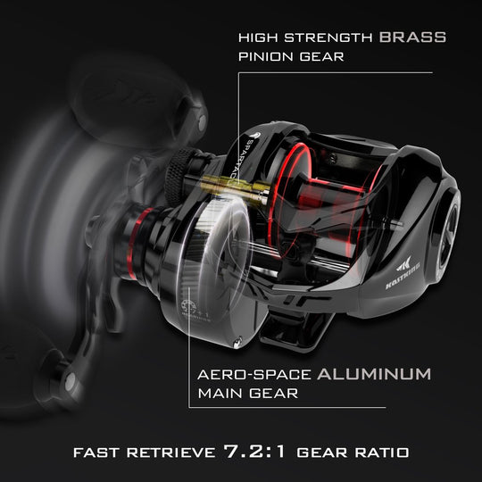 Carrete KastKing Spartacus II para Baitcasting Súper Ligero 8kg Drag - 5 Colores