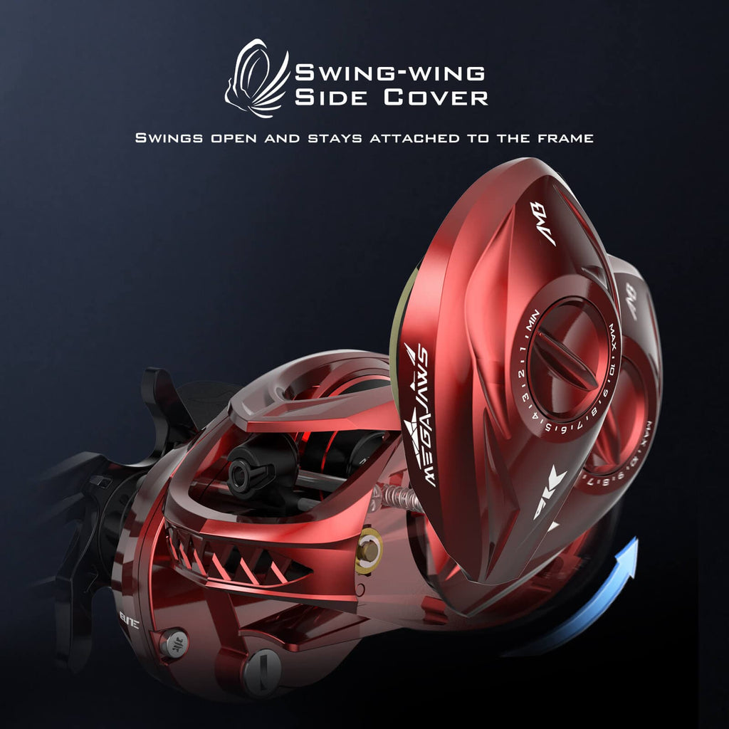 Carrete KastKing MegaJaws Elite de Baitcasting con Frenos AMB