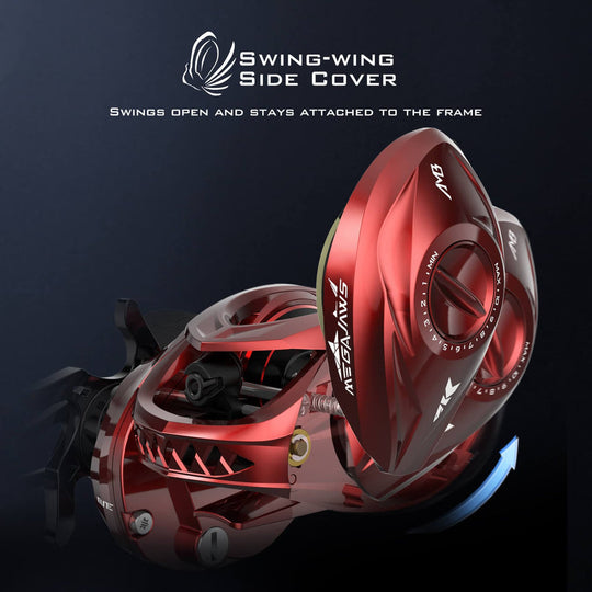 Carrete KastKing MegaJaws Elite de Baitcasting con Frenos AMB