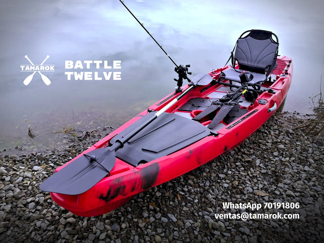 Kayak de Pesca Tamarok Battle Cruiser con Pedales 100% Equipado - 3era Gen