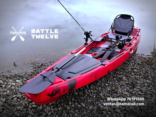 Kayak de Pesca Tamarok Battle Cruiser con Pedales 100% Equipado - 3era Gen