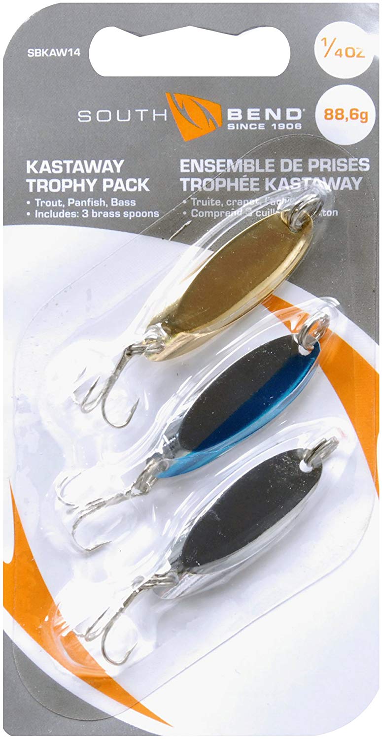 Leurres de pêche trophée South Bend Kastaway lot de 3 leurres truite