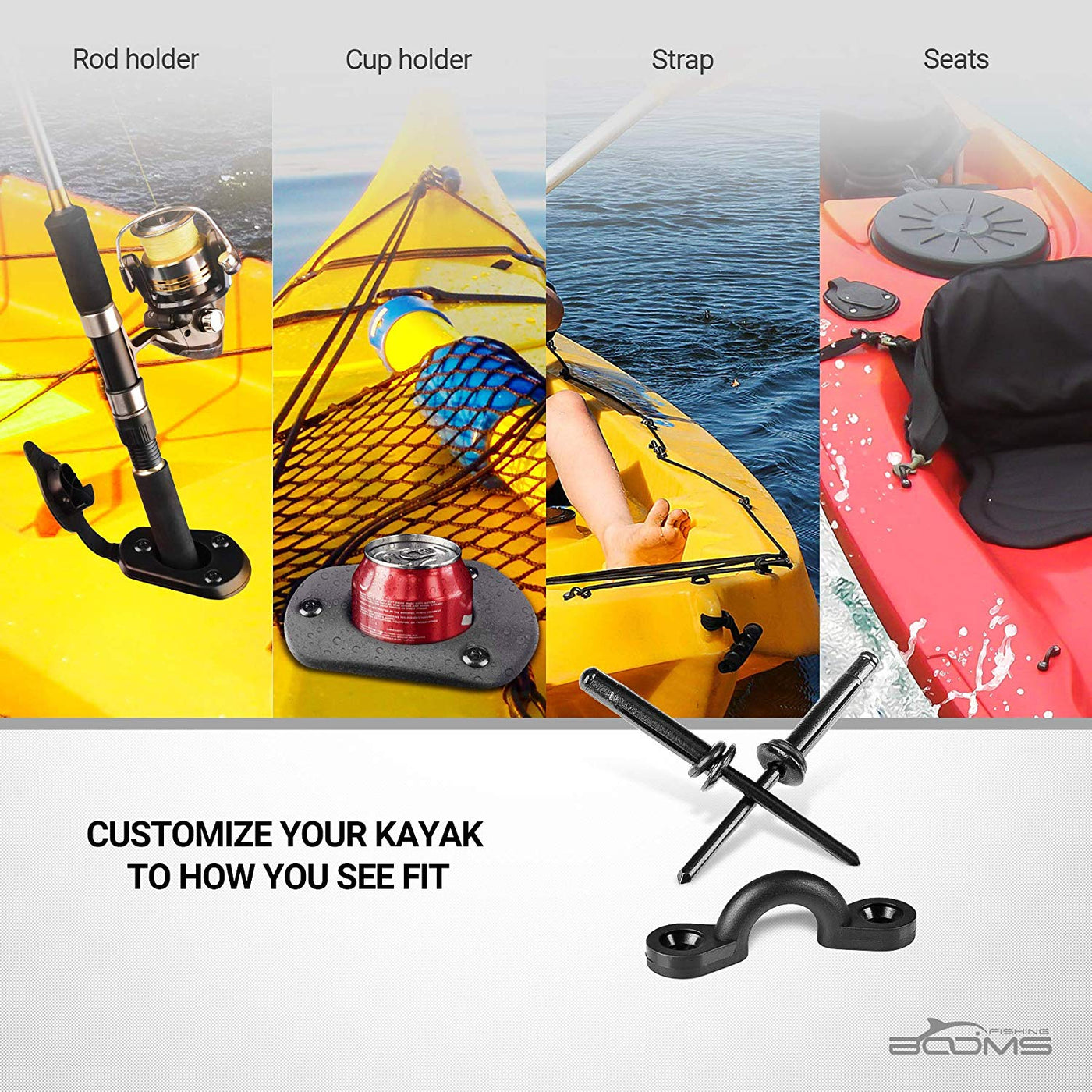 Ojales para Kayak y Embarcación con Remaches - 12 piezas