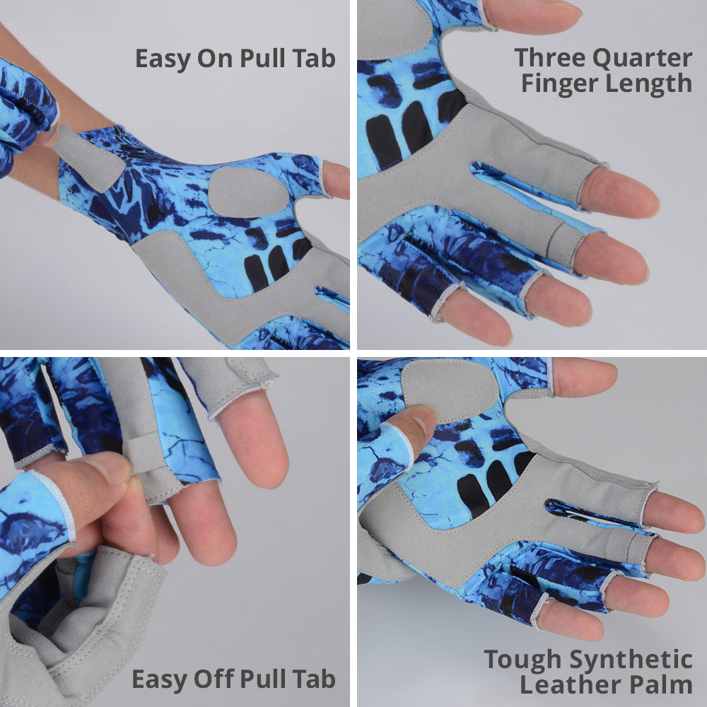 Guantes para Pesca KastKing con Dedos Libres - Colores Selectos