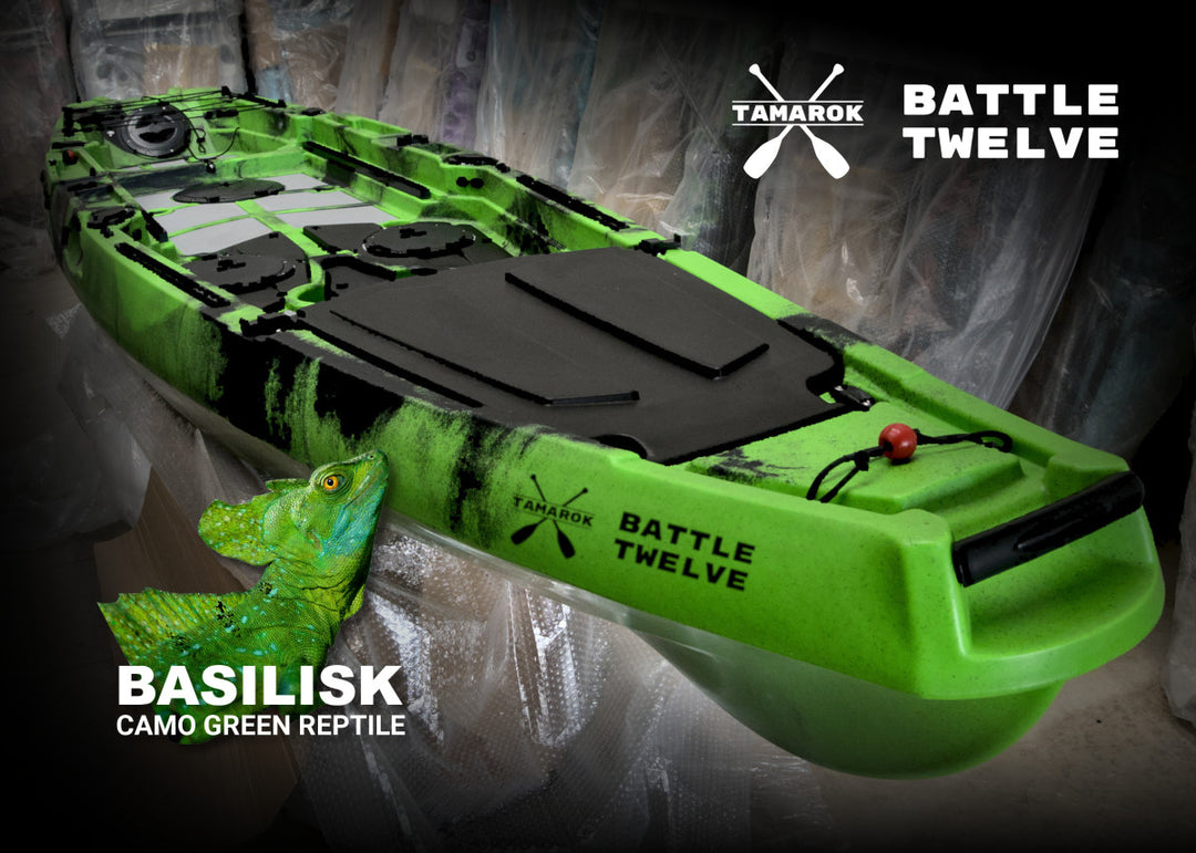 Kayak de Pesca Tamarok Battle Cruiser con Pedales 100% Equipado - 3era Gen