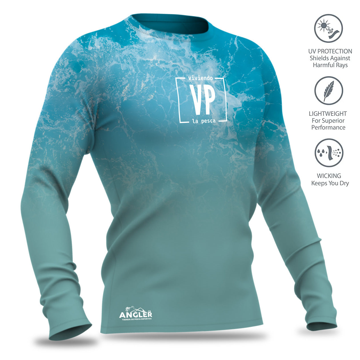 Camiseta Coastal Flagship con Protección UV, Secado Rápido, Respirable