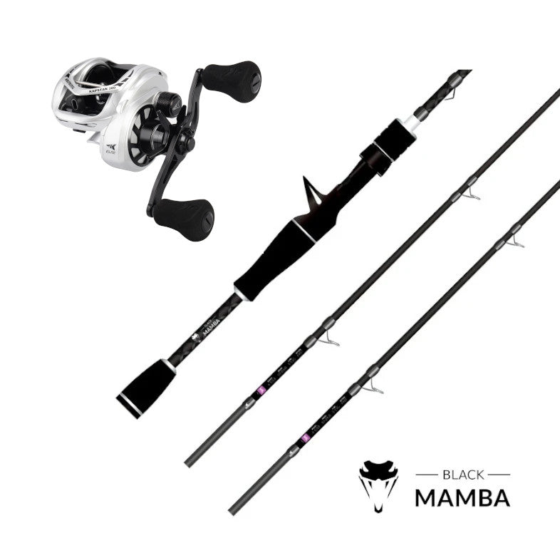 Combo de Baitcasting KastKing Kapstan 300 y Black Mamba