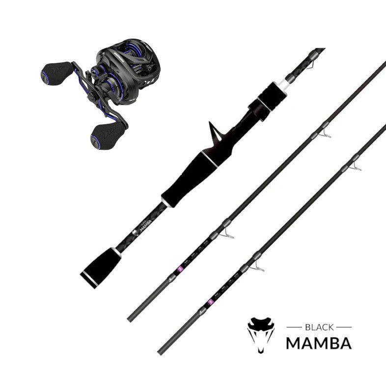 Combo de Baitcasting KastKing Megajaws Elite y Black Mamba