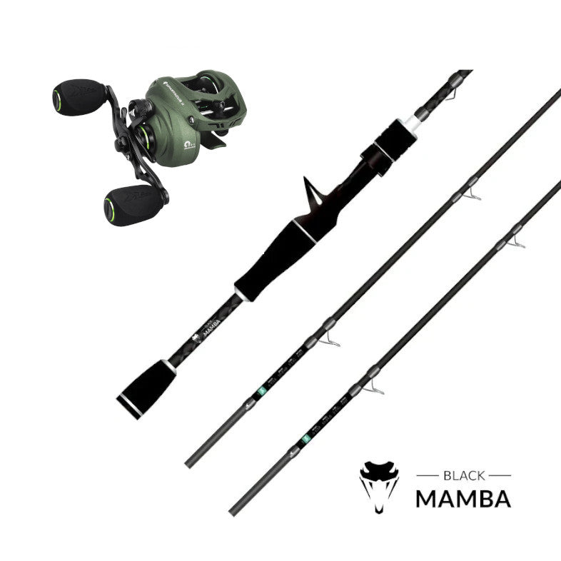 Combo de Baitcasting KastKing Spartacus II y VP Caña Black Mamba