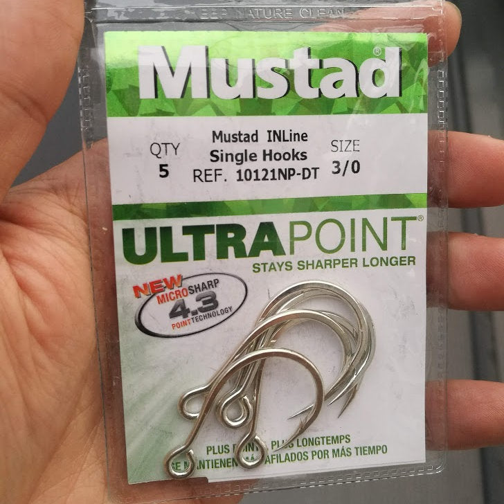 Anzuelo Mustad 10121NP Inline Single Hook - 2/0 - 3/0