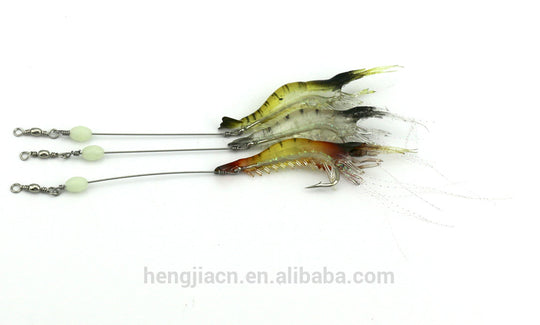 Señuelo Suave Hengjia Camarón 7.5cm/6.6g - 3 piezas en 1