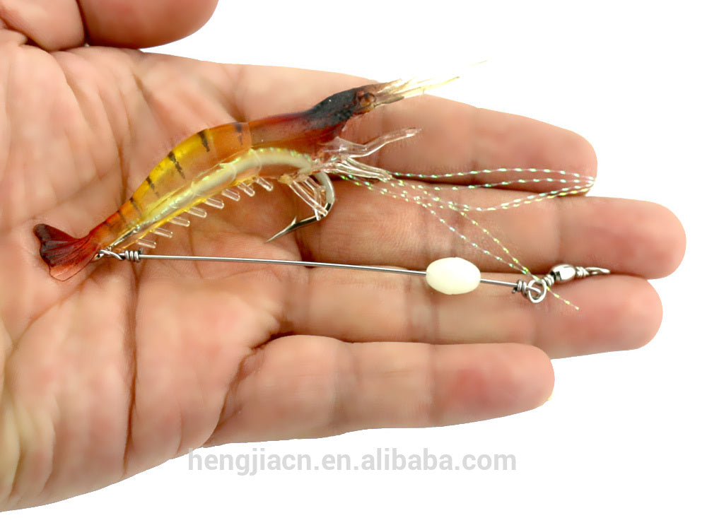 Señuelo Suave Hengjia Camarón 7.5cm/6.6g - 3 piezas en 1