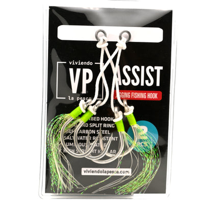 Anzuelo Asistente VP Premium Double Assist - Jigging, Glow, Flash, Solid, Kevlar - 2uds